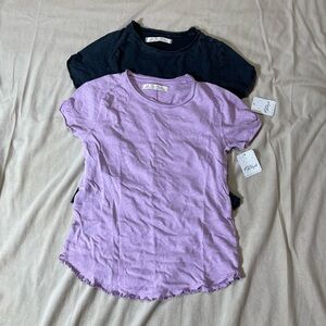 2 Piece Free People Be My Baby T-Shirt Bundle Set Medium NWT